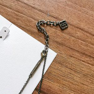 Black Drusy Elisa Gunmetal Pendant Necklace